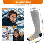 Heated Socks, Heated Socks for Women Men, 5000mAh Rechargeable Electric Heated Socks Up to 8 Hours, Washable Winter Warm Socks for Outdoors Work Fishing Hunting Skiing Riding (Gray)