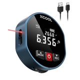 XCOOL 2-in-1 Rolling Digital Tape Measure with Laser, 98-ft Laser Tape Measure & 328-ft Rolling Tape Measure with Digital Readout and Magnetic Back Design,Small Tape Measure with Unit Switching