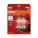Osram Night Breaker® Silver, H7, Halogen Headlight Lamps, Hanging Folding Box (2 Lamps)