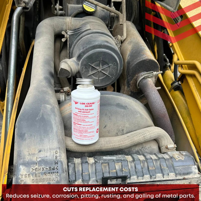 Certified Labs Lok Cease 20/20 Hi Temp Food Grade Anti Seize and Lubricant (16 Oz Bottle X1), White