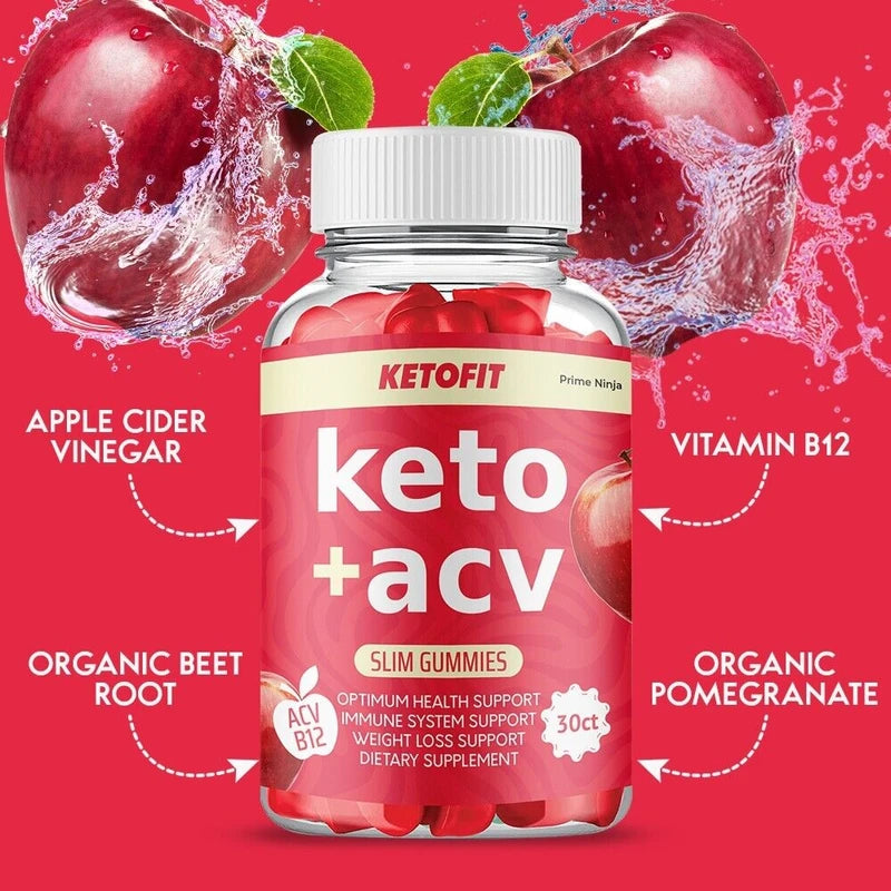 KetoFit Keto ACV Gummies, Keto Fit Max Strength ACV Gummies (1 Pack)