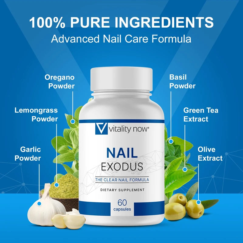 Vitality Now Nail Exodus - Vitality Healthy Nails - Premium Formula for Healthier Feet - 60 Capsules