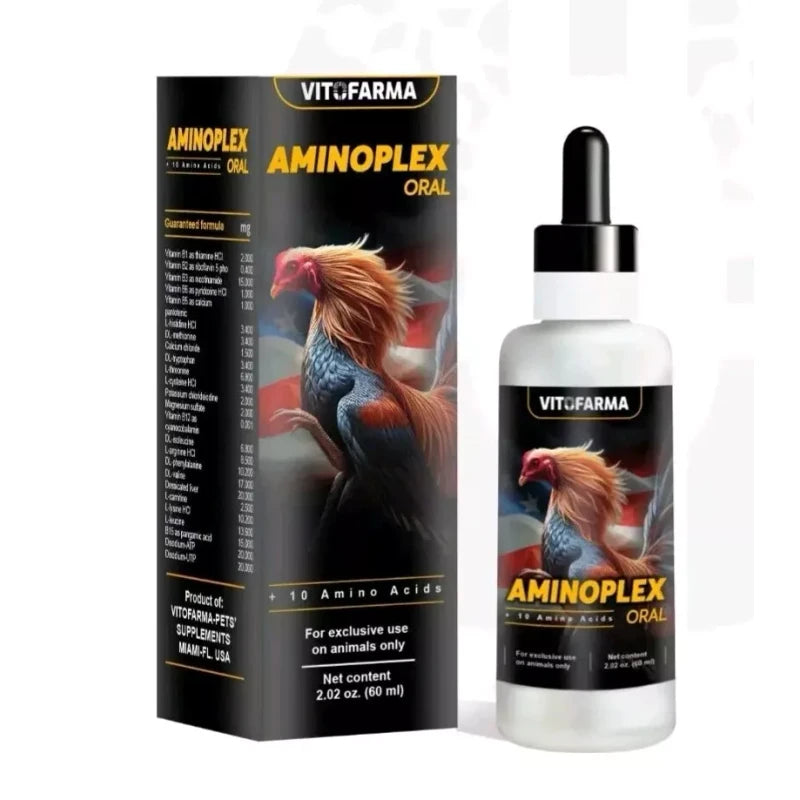 Vitofarma Aminoplex, Liquid Supplement For Chicken's 60ml Aminoacid For Roosters
