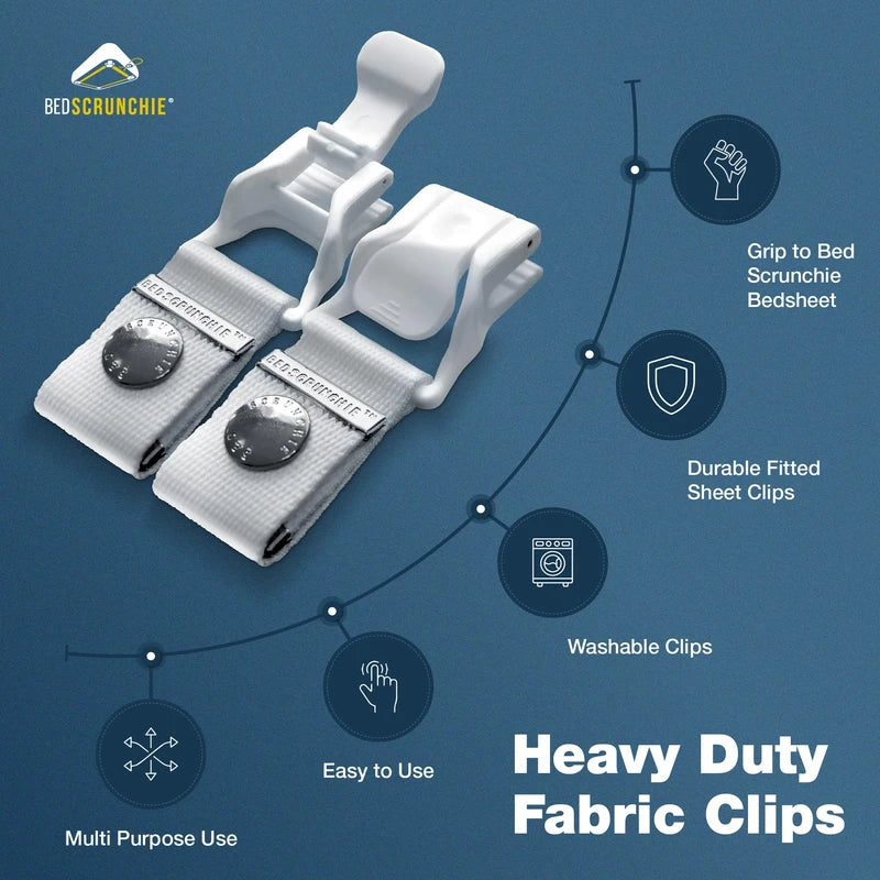 BED SCRUNCHIE - 高耐久ファブリッククリップ (クリップ2個)