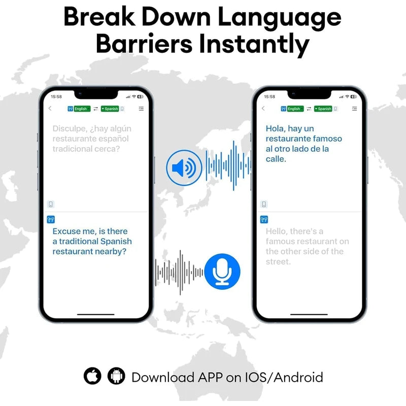 PAXA AI Translation Earbuds Real Time 3-in-1 Language Translator Earbuds 145 Languages & Accents Bluetooth 5.4 Translation Translating HD Sound Audifonos Traductores Inglés Español, OpenAir5 White