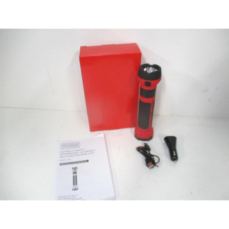 Mobile Power 4065 Red Lightbolt Max LED Rechargeable Flashlight & Work Light