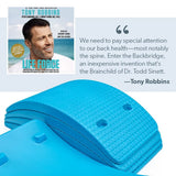 Backbridge (The Original Adjustable Lower & Upper Back Stretcher For Lumbar Support, Spine Alignment & Back Pain Relief (Blue) By Renowned Kinesiologist Dr. Todd Sinett