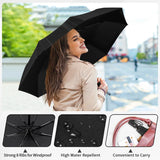Yoobure Windproof Travel Umbrella, Automatic Umbrellas for Rain, Portable & Compact Umbrella for Backpack, Sun Umbrella for Walking, Folding Small Umbrella for Car, Lightweight Strong UV Protection