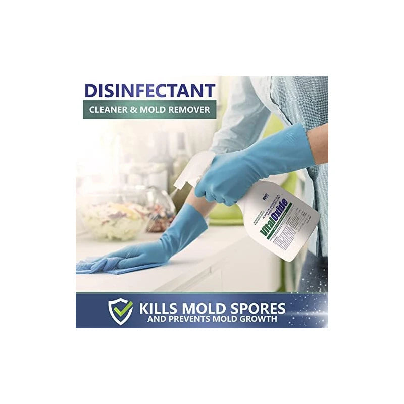 Vital Oxide Vital Oxide Disinfectant, Deodorizer, Cleaner, Food-Contact Sanitizer, Virucide C(EPA registration #82972-1) C Kills Mold & Mildew, Eliminates Odors C 32 oz