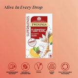 Twining Superblends Turmeric Tea - Orange & Star Anise Herbal Tea Infusion, Digestion Support After Meals, 80 x Biodegradable Tea Bags