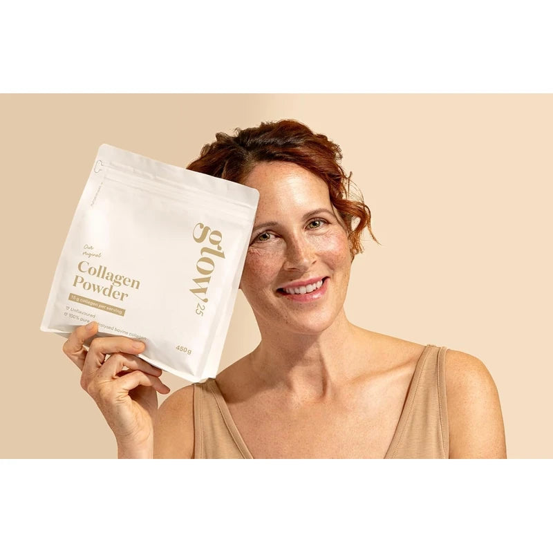 Glow25® Collagen Powder – Premium Collagen Hydrolysate with Type I & III Peptides – Neutral Flavor – 450 g