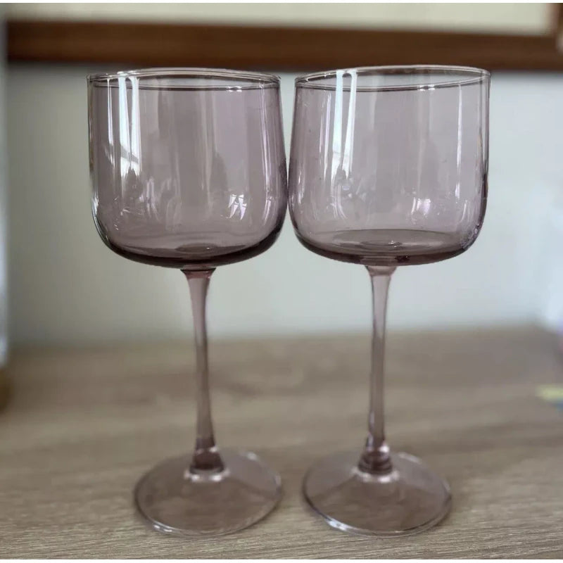 Our Place Tinted Wine Glasses Solid Set Of 2 - 12 fl oz $50 Retail Sold Out NIB