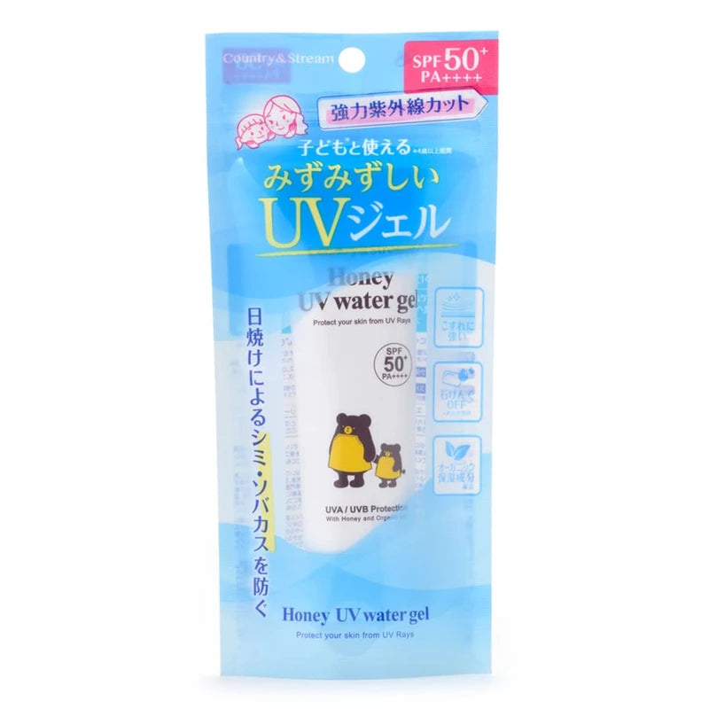 Country & Stream UV Water Gel 50+ II, 1.6 oz (45 g), Strong UV Protection Gel with SPF 50+ PA++++ for use with children (recommended for ages 4 and up)