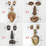 Garden Resin Tree Face Decor, Bark Look Forest Spirit Sculpture Outdoor Yard Creative Ornament (A1)