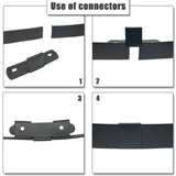 WOCHOLL 2" x 40' Plastic Landscape Edging Border Black, 40 Spikes