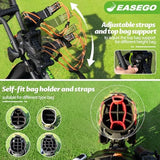 Golf Push Cart 3 Wheel : Golf Bag Cart Foldable with Phone Holder/Cup/Umbrella Holder Compact Golf Pull Carts Quick Fold Golf Caddy Push Carts with Large Wheelbase for Different Terrain