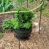 18 Inch Rebar Stakes with Loop 12 Pack Tent Stakes Heavy Duty 1/2 Inch Diameter Metal Tree Stakes and Supports, Rope Stakes for Walkway Fence Trampoline Outdoor Camping, Black