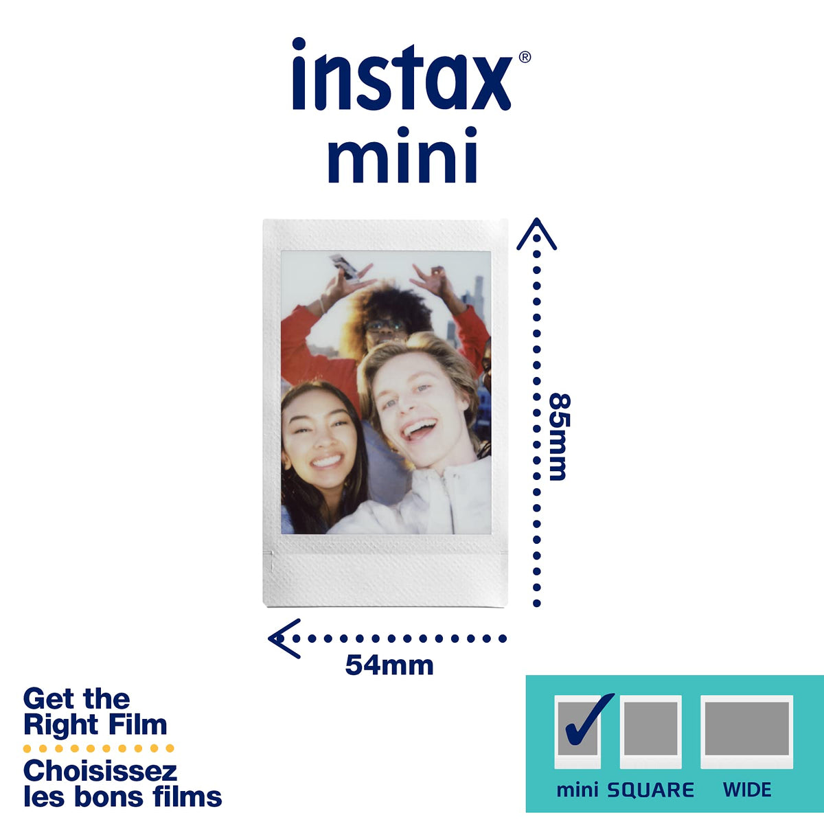 FUJIFILM Instax Mini Instant Film Twin Pack (White), 20 Photos