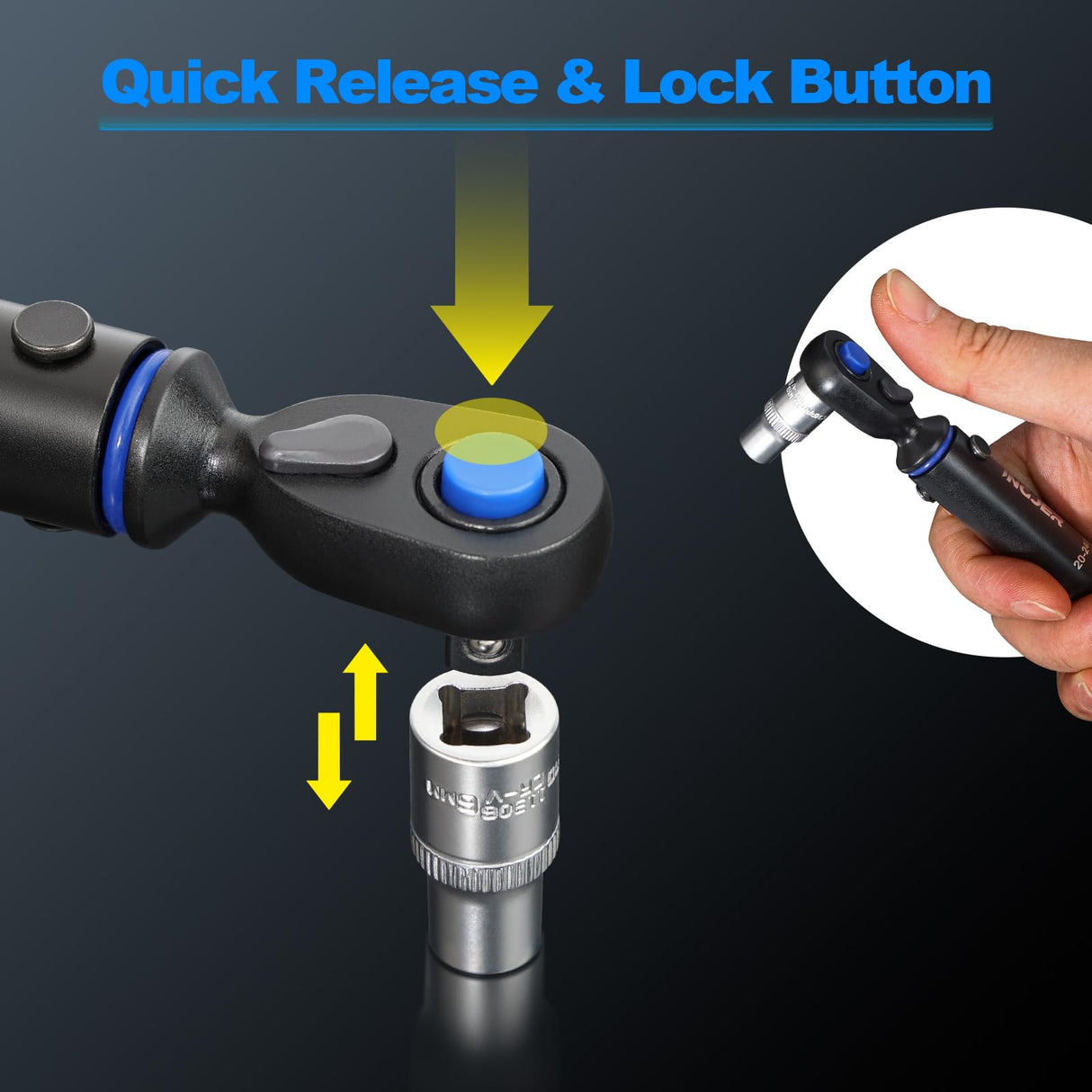INGJER Torque Wrench, UPGRADE 1/4 Torque Wrench, Mini 20-240in.lb,Dual-Direction Adjustable 72 Tooth Drive Click Torque Wrench Bicycle for Bike, Motorcycle,Professionals & DIYers