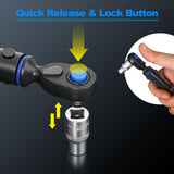 INGJER Torque Wrench, UPGRADE 1/4 Torque Wrench, Mini 20-240in.lb,Dual-Direction Adjustable 72 Tooth Drive Click Torque Wrench Bicycle for Bike, Motorcycle,Professionals & DIYers