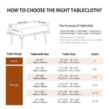 Deep Dream Tablecloths, Waterproof Table Cloth, Linens Wrinkle Free Anti-Fading, Rustic Table Cover Decoration for Kitchen Dinning Christmas (Rectangle/Oblong, 55''x70'',4-6 Seats, Light Coffee)