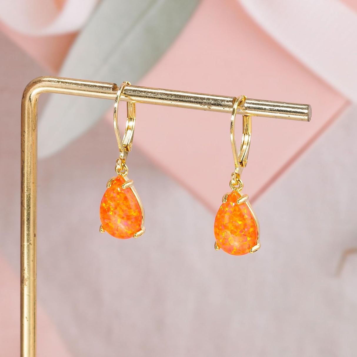 CiNily Teardrop Leverback Dangle Earrings for Women Hypoallergenic