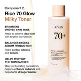 ANUA Rice Trio Set : Rice Cleansing Powder & Milky Toner & Hydrating Serum, Marshmallow face mask maker, for Glass skin, Fragrance Free, Korean Skincare