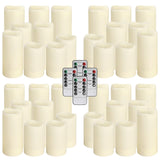 Wfmolcand 36-Pack Flickering Flameless Candles with Remote Control - LED Fake Candle Perfect for Wedding,Outdoor,Table,Halloween,Christmas Decor - Create a Magical Ambiance Effortlessly(Three Sizes)