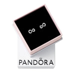 PANDORA Sparkling Infinity Stud Earrings - Great Gift for Her - Stunning Women's Earrings - Sterling Silver & Cubic Zirconia, No Gift Box
