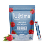 Ultima Replenisher Daily Electrolyte Powder Drink Mix – Sugar Free – Blue Raspberry, 20 Stickpacks – Hydration Packets with 6 Electrolytes and Trace Minerals – Keto Friendly, Vegan, Non-GMO