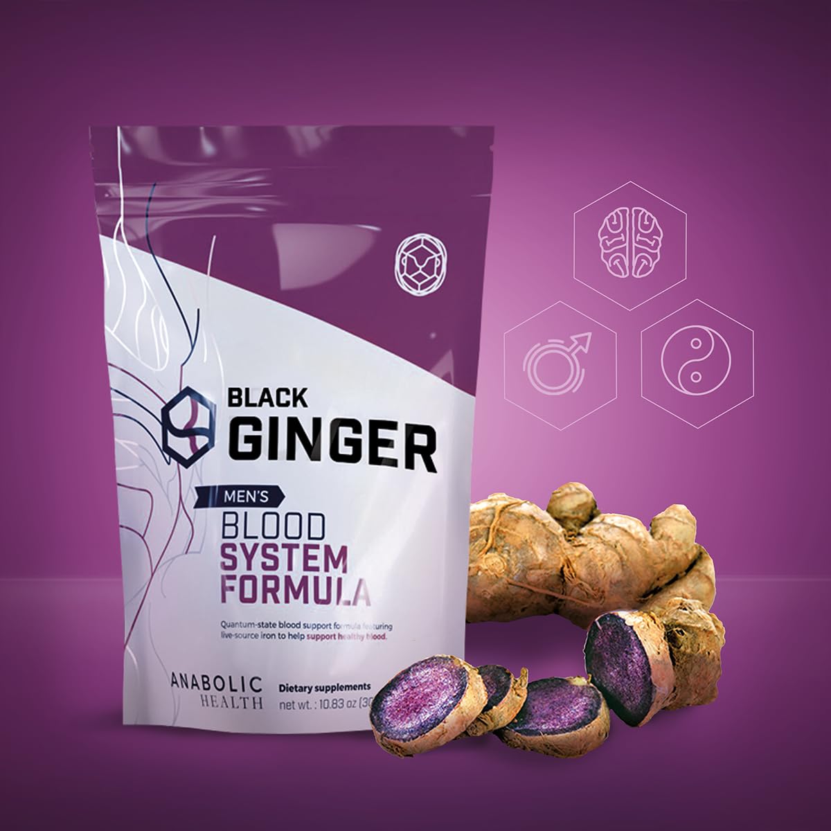 Black Ginger Capsules 60G | Kaempferia Parviflora Thai Ginseng Supplement for Men | Supports Energy, Endurance, Performance & Circulation | Vegan, Non-GMO | 150 Count