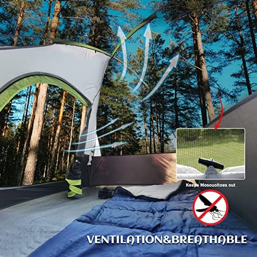 Camping Tent 2 Person, Waterproof Windproof Tent with Rainfly Easy Set up-Portable Dome Tents for Camping…