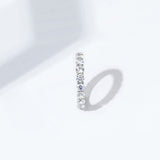 Amazon Essentials Platinum-Plated Sterling Silver Infinite Elements Cubic Zirconia (3 cttw) All-Around Ring, Size 5