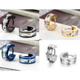 Aroncent Stainless Steel 3-8 Pairs Hoop Earrings Men Small Hoop Huggie Hinged Earrings Set for Men Women 4mm Gifts