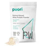 Puori Whey Protein Powder - Bourbon Vanilla - PW1 Pasture Raised, Grass-Fed & Non-GMO - 100% Natural and Pure for Muscle Growth - 21g Protein 1.98lbs - Gluten-Free