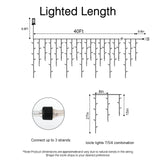 Brightown Icicle Lights for Outside, 40 FT 432 LED Icicle Christmas Lights Outdoor with 81 Drops, 8 Modes, Connectable String Light with Remote, Timer, Waterproof Christmas Light for House, Warm White