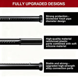 AceMining Sliding Door Security Bar,Heavy Duty Sliding Patio Door Lock Bar, 20-50inch Adjustable Multi-use Window Security Bars, Sliding Door Stopper,Black,1Pack