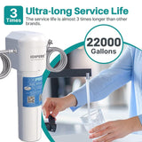 ICEPURE Under Sink Water Filter System, 3 Years or 22000 Gallons Ultra High Life NSF/ANSI 42 Certified, Removes Heavy Metals,Chlorine,Direct Connect Under Counter Drinking Water System, USA Tech
