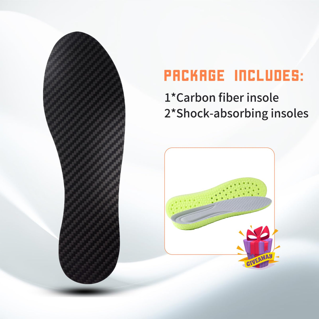 Carbon Fiber Insole for Men Women - Rigid Shoe Insert Foot Plate for Hallux Rigidus Limitus, Turf Toe (9.85" / 250mm - Men's 7.5 / Women's Size 8.5, 1 Pc)