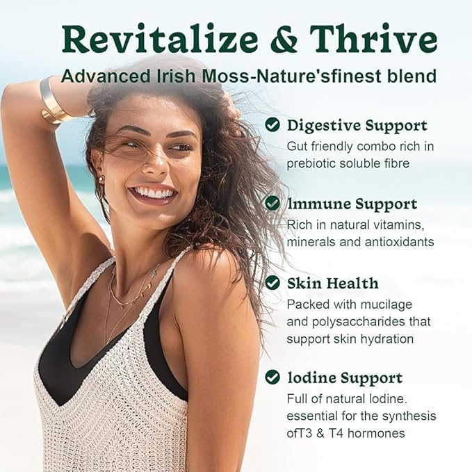 16 in 1 Sea Moss Gummies | Sea Moss Gummies for Women Men with Black Seed Oil, Burdock Root, Bladderwrack, Manuka Honey, and 10 More