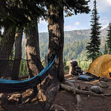 Hammock Bug Mosquito Net XL 11x4.6FT No-See-Ums Polyester Fabric for 360 Degree Protection Dual Sided Diagonal Zipper for Easy Access Fits All Hammocks