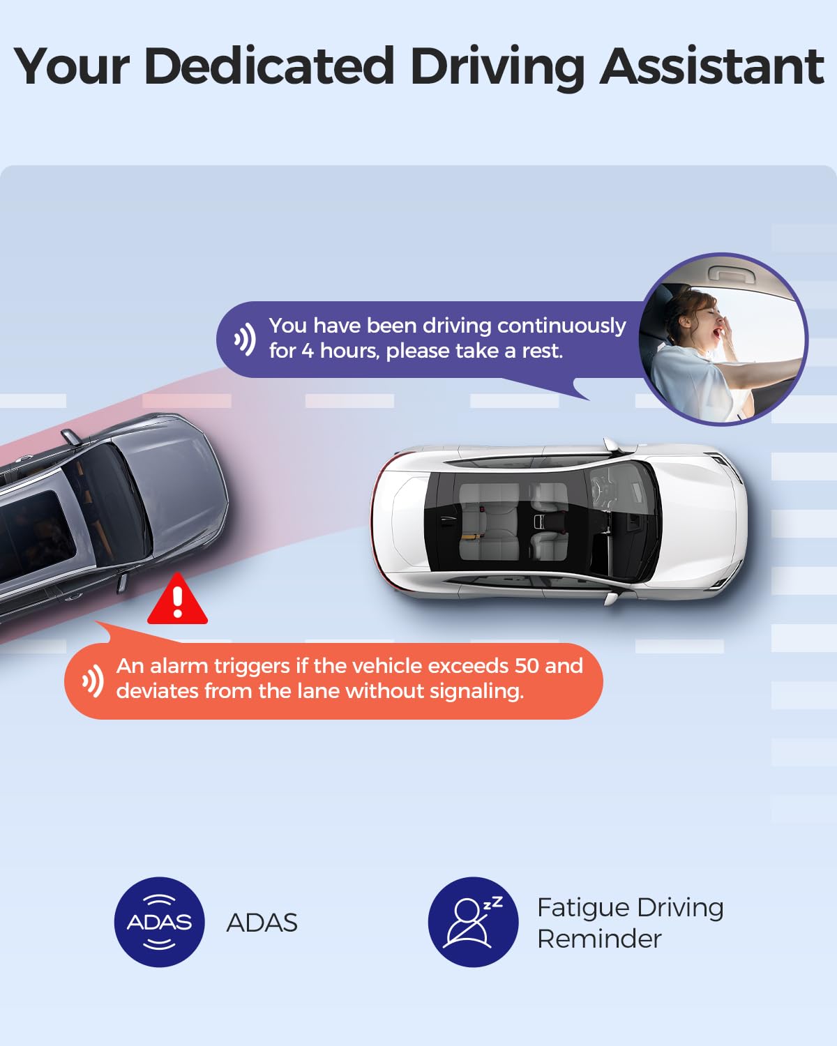 AZDOME M01 Max UHD 4K Dash Cam Front and Rear, Built-in Wi-Fi, Free 64GB Card, App Control, 4K+1080 Dash Camera for Car, Built-in ADAS, G-Sensor, IP68 Waterproof, 24H Parking Mode Dashcam