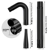 Sealegend Gutter Cleaning Tools for 2-1/2 in. Wet/Dry Vacuum Cleaner, Shop Vacuum Hose Attachments for Cleaning or Blowing Debris from Gutters, 2-1/2 in. Upgrade Lockout Design Shop Vac Accessories