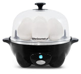 Elite Gourmet 7-Egg Rapid Egg Cooker, Poacher/Omelet Maker, Auto Shut-Off