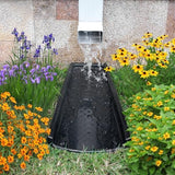 Splash Blocks for Gutters Downspouts, 24" Downspout Extensions for Rain Water Drainage, Thickened Gutter Splash Guard with Fixing Piles(2 Pack, Black)