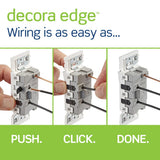 Leviton Lever Edge 15 Amp Single Pole Rocker Switch,E5601-MW,White,(Pack of 40)