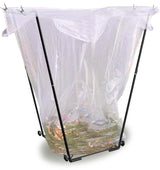 Artigarden Garden Trash Bag Holder - Outdoor Leaf Bag Support Stand Multi-Use Metal Garbage Bag Holder Frame Holds 30-45 Gallons Bag for Camping Leaves Gardening Parties Yard Weeding (Black)