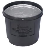 Global Industrial Large Capacity Free Standing Outdoor Ashtray with Round Base, 15" Diameter x 39"H, 5 Gallon Capacity Cigarette Receptacle, Plastic, Black