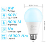 DAYBETTER A19 LED Light Bulbs, 60 Watt Equivalent LED Bulbs, Long Lifespan High Brightness 800LM Daylight White 5000K, E26 Standard Base Light Bulbs for Home Bedroom Office, Non-Dimmable, 24 Pack
