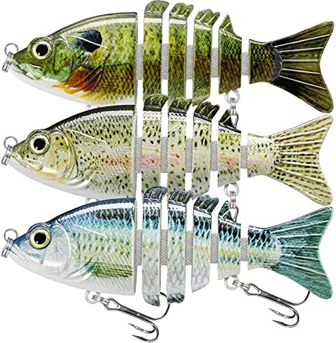 TRUSCEND Swimmax for Saltwater and Freshwater, Realistic Fishing Lures for Bass Trout Crappie Walleye Pike Bluegill Salmon, Swimbait for Bass Fishing, Amazing Fishing Gear Gifts for Family Fishing